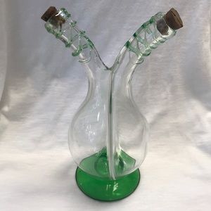 VTG Blown Glass Italian Oil &‎ Vinegar Cruet